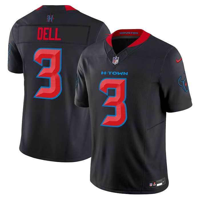 Mens Houston Texans #3 Tank Dell Navy 2024 2nd Alternate F.U.S.E Vapor Football Stitched Jersey Dzhi